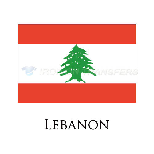 Lebanon flag Iron-on Stickers (Heat Transfers)NO.1911